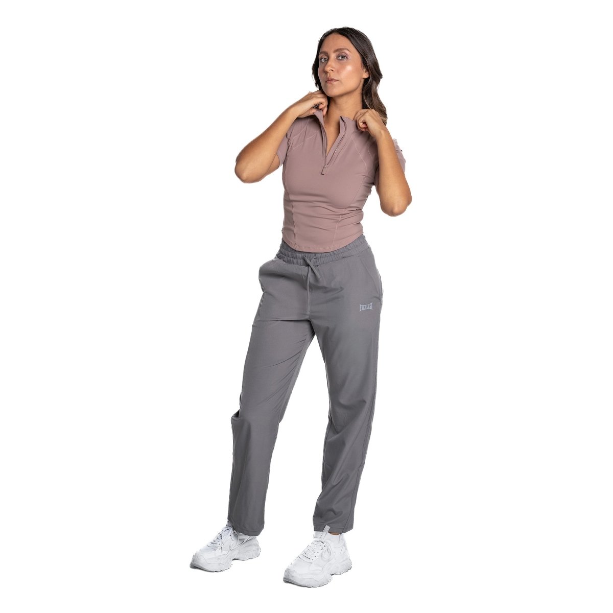 Top Siluette Pro con cierre medio Café - Everlast MéxicoTop Siluette Pro con cierre medio Café