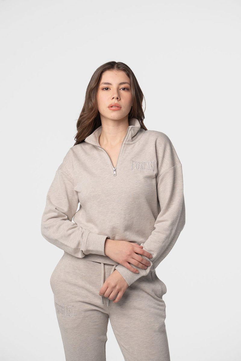 Zip Up Sweater Cool Essentials Light Sand - Everlast MéxicoZip Up Sweater Cool Essentials Light Sand