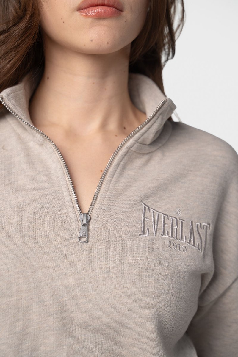 Zip Up Sweater Cool Essentials Light Sand - Everlast MéxicoZip Up Sweater Cool Essentials Light Sand