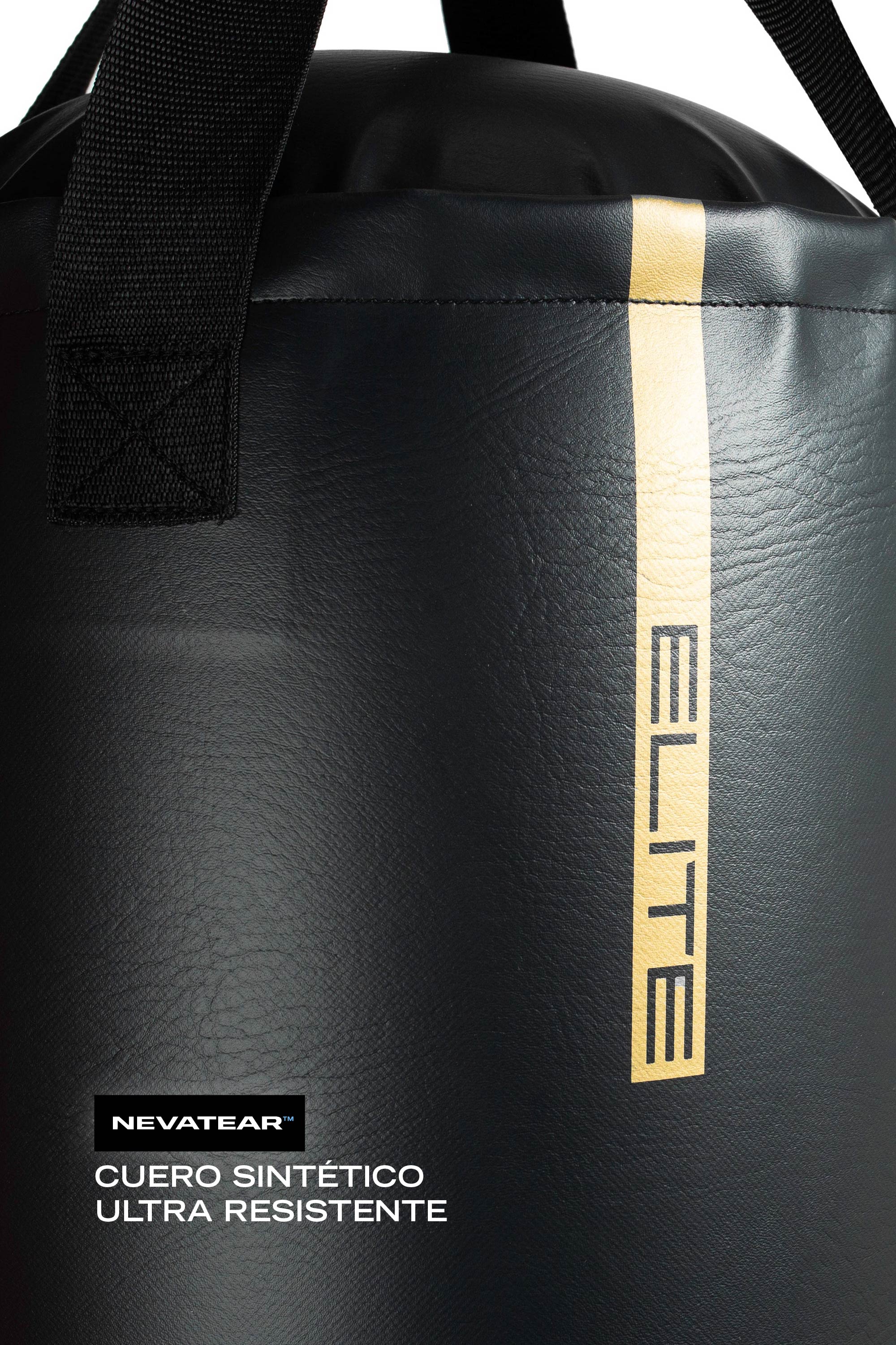 Costal de Box Élite Negro con Dorado 70 LB