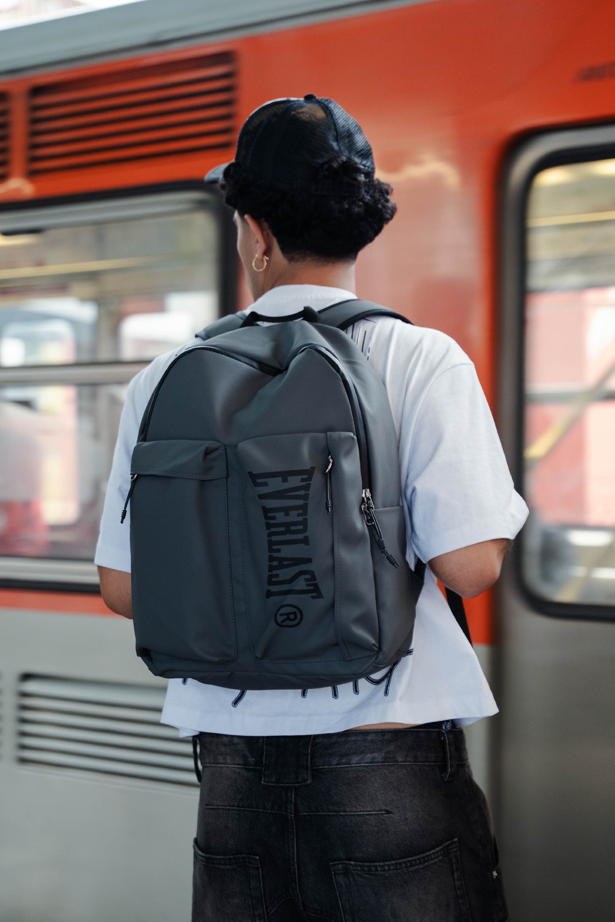 Mochila Retro Gris
