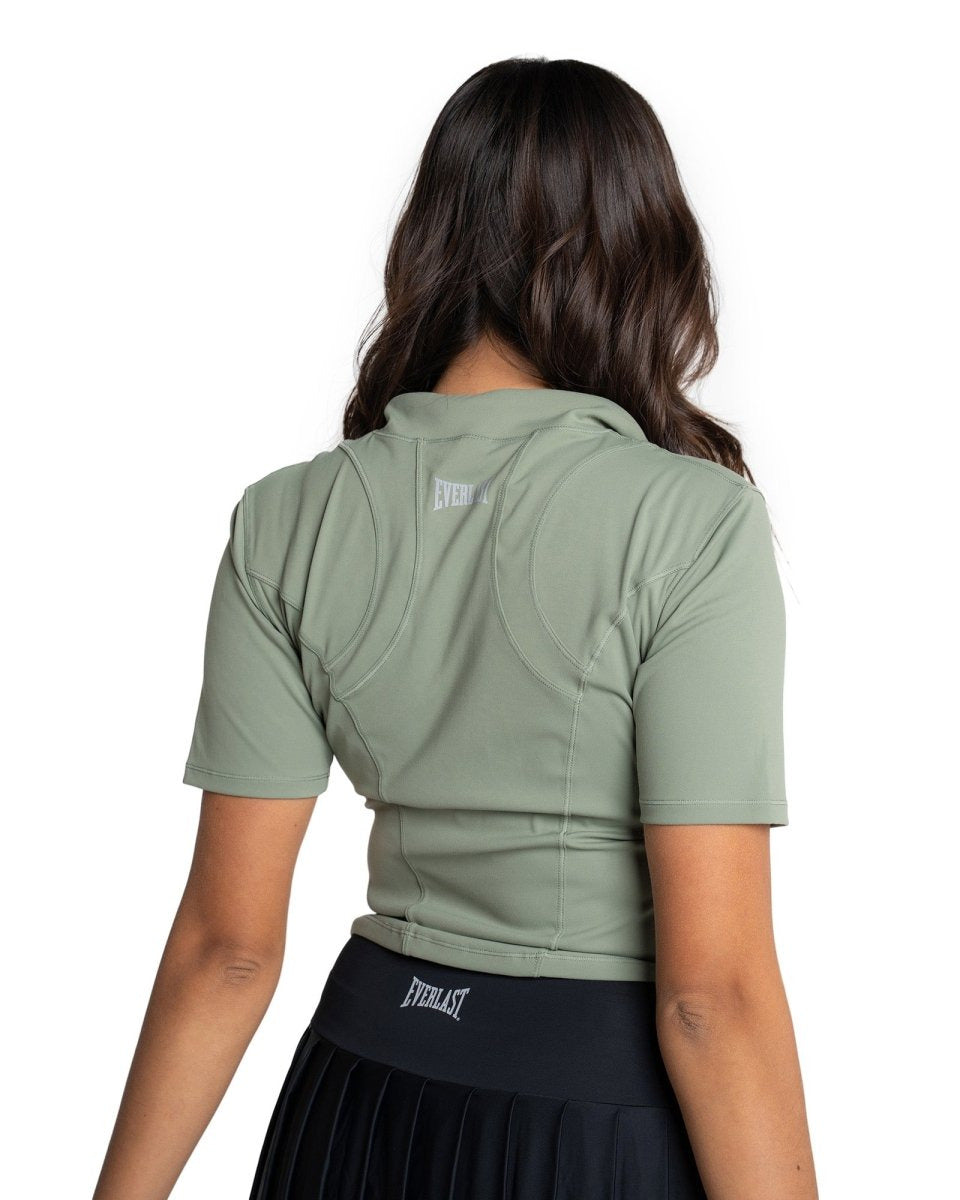 Top Siluette Pro con cierre medio Verde - Everlast MéxicoTop Siluette Pro con cierre medio Verde