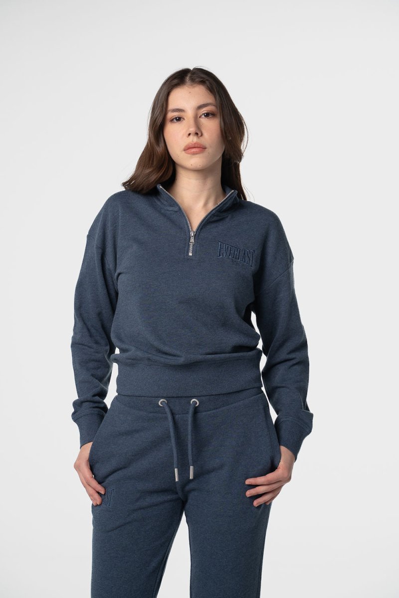 Zip Up Sweater Cool Essentials Night Blue - Everlast MéxicoZip Up Sweater Cool Essentials Night Blue