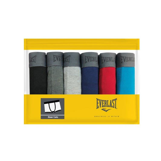 6 Pack Bóxers Largos Ajustados Colores para Hombre